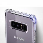 Wholesale Galaxy Note 8 Crystal Clear Transparent Case (Hot Pink)